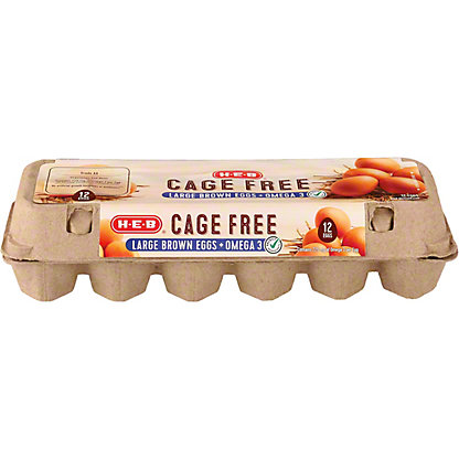 [SL-11-00045] H-E-B Cage Free Omega-3 Grade AA Large Brown Eggs
