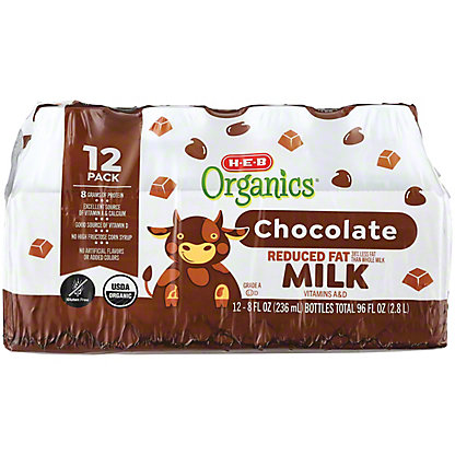 [SL-11-00071] H-E-B Organics Reduced Fat Chocolate Milk 12 pk Bottles