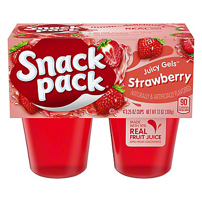 [SL-11-00177] Snack Pack Strawberry Juicy Gels Cups