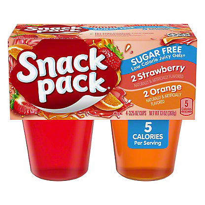 [SL-11-00180] Snack Pack Sugar Free Strawberry & Orange Juicy Gels Cups