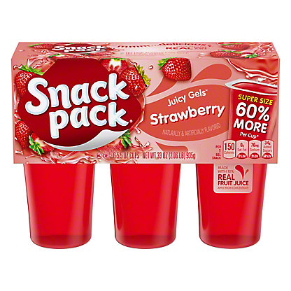 [SL-11-00183] Snack Pack Super Size Strawberry Juicy Gels Cups