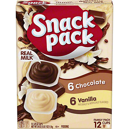 [SL-11-00185] Snack Pack Vanilla & Chocolate Pudding Cups Family Pack